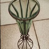 19th-century blown glass vase – Murano style with mount