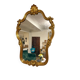 Antique Oval Wall Mirror Gold Louis XV Style Rocaille Rococo