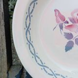 Round hollow dish or large plate, Janine model by Digoin, 1930/40