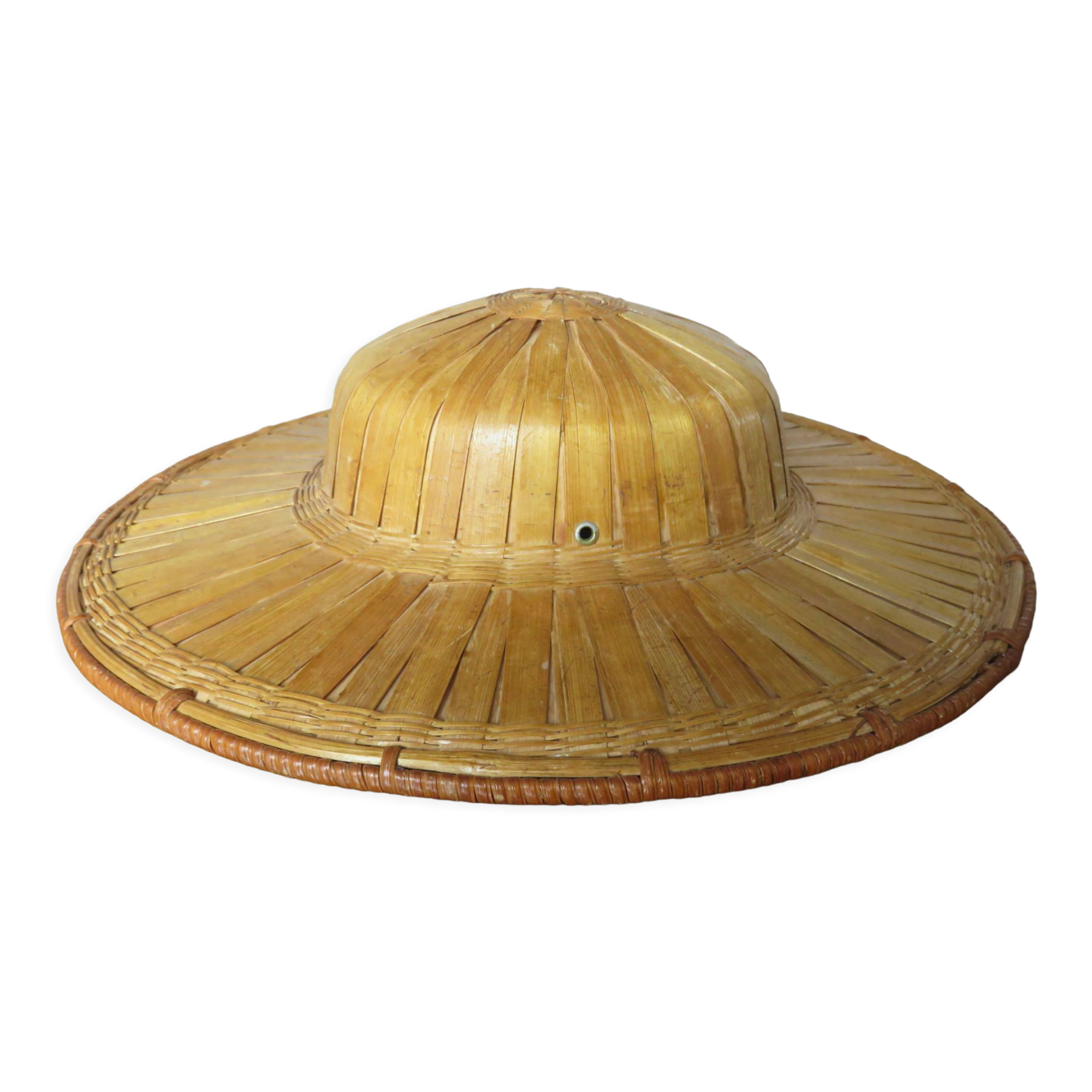 Hat, colonial helmet in bamboo 60s 70s