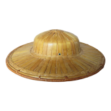 Hat, colonial helmet in bamboo 60s 70s