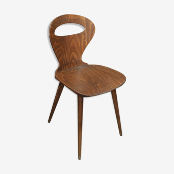 Baumann 1950s curved beech mid-century chair