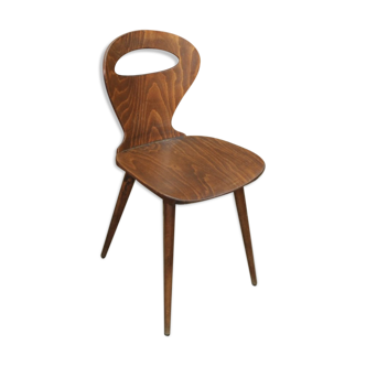 Chaise mid-century en hêtre courbé de Baumann 1950s
