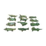 Set ceramic animal knife holders