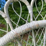 1960s peacock rattan armchair
