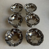 Set of 6 stainless steel ice cream bowls