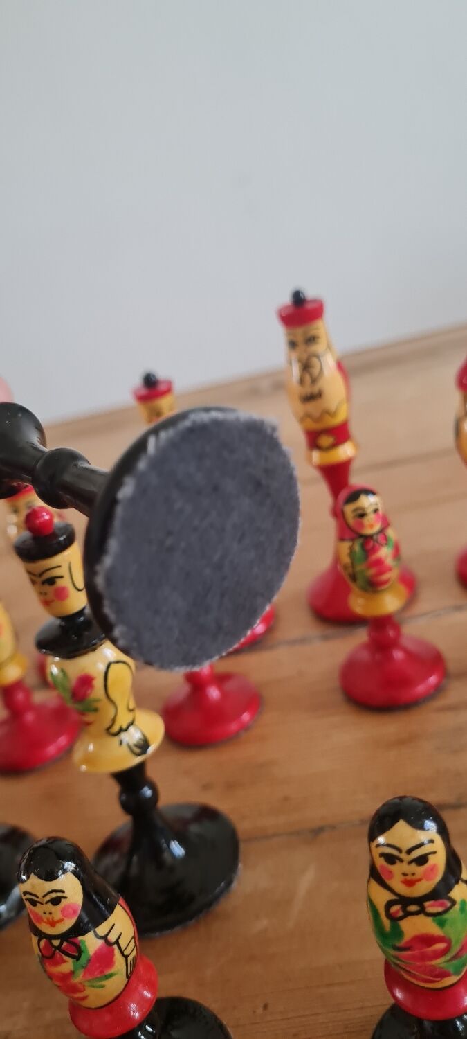 Jeu d'échec russe matryoshka