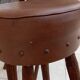 Pair of high vintage brutalist bar stools