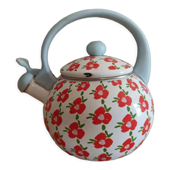 Enamelled sheet metal teapot