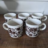 5 old coffee cups