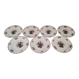 Set of 7 dessert plates in Sarreguemines earthenware model Agreste