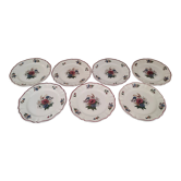 Lot de 7 assiettes à dessert en faïence de Sarreguemines modèle Agreste