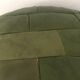 Vintage leather pouf patchwork 70s
