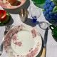 8 flat plates iron earth model Anémone by Bertrand Bordeaux