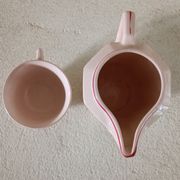 Art Deco ironstone milk jug and cup