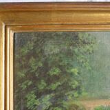 Table oil on wood park view