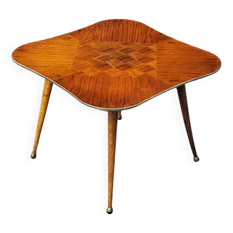 Vintage coffee table from the 50s with compass feet