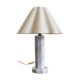 Vintage marble table lamp with linen shade