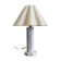Vintage marble table lamp with linen shade