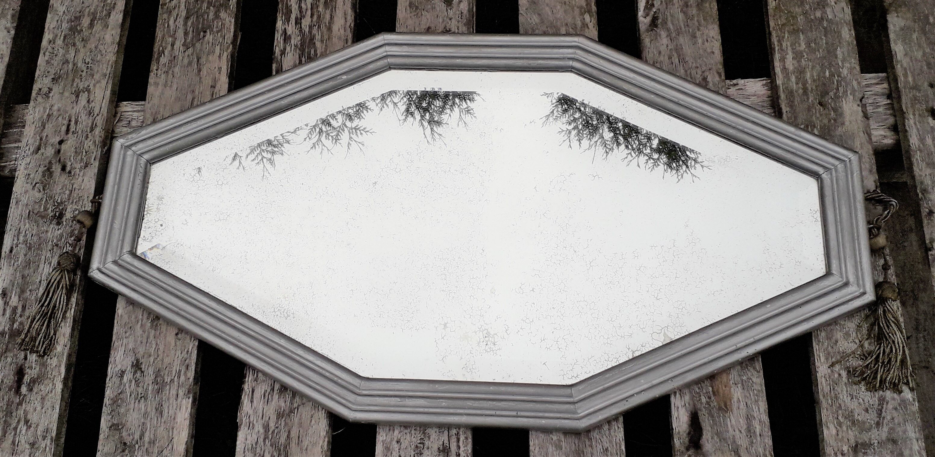 Antique mirror art deco 43x89 cm