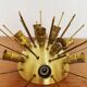 1 of 2 Amazing Golden Bubble Glass Flush Lamps by Doria