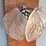 Pair of Novaresi 2-light Murano glass wall lights, Milan 1970.