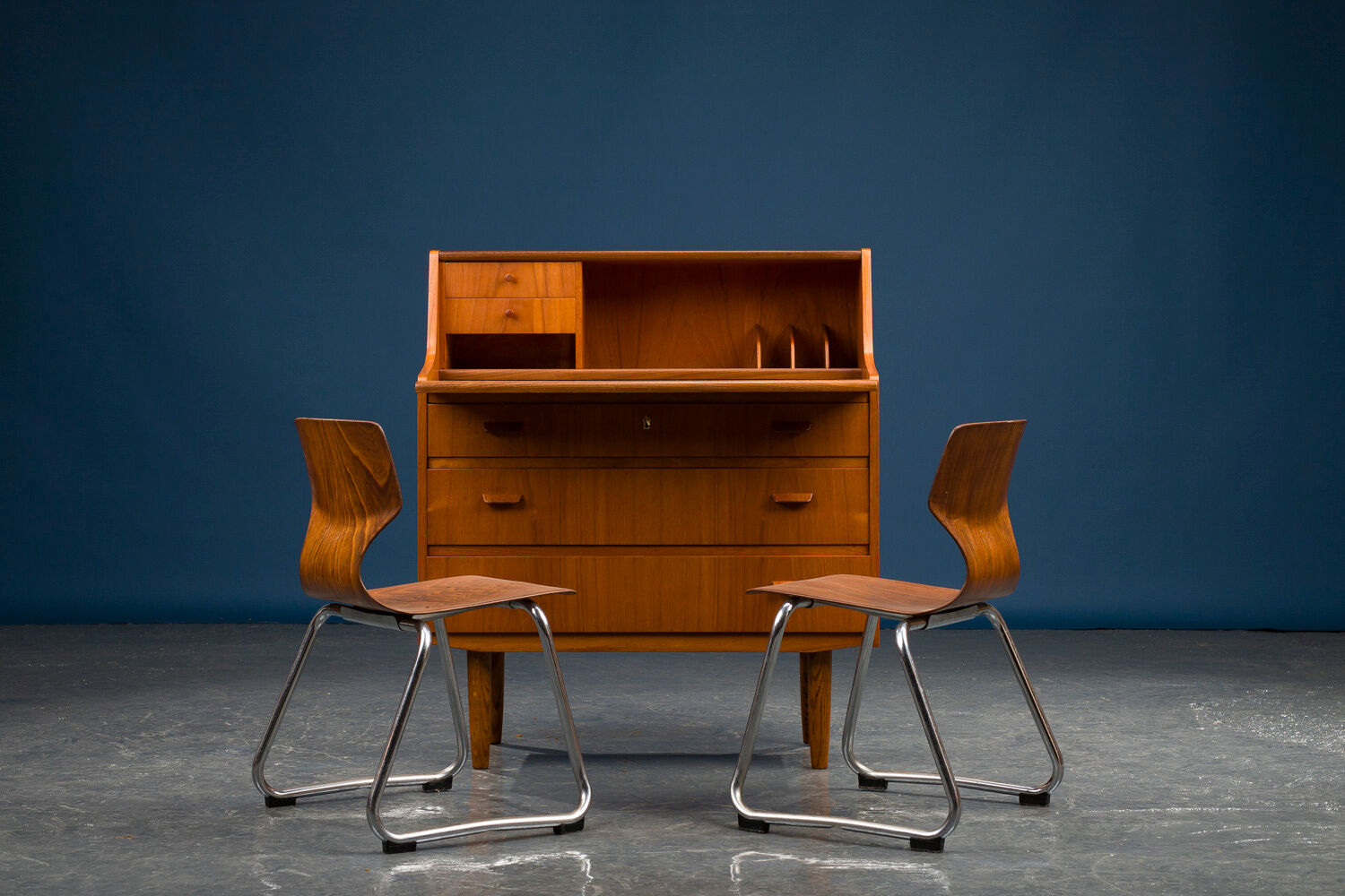 Vintage Danish Teak Secretaire 1960s