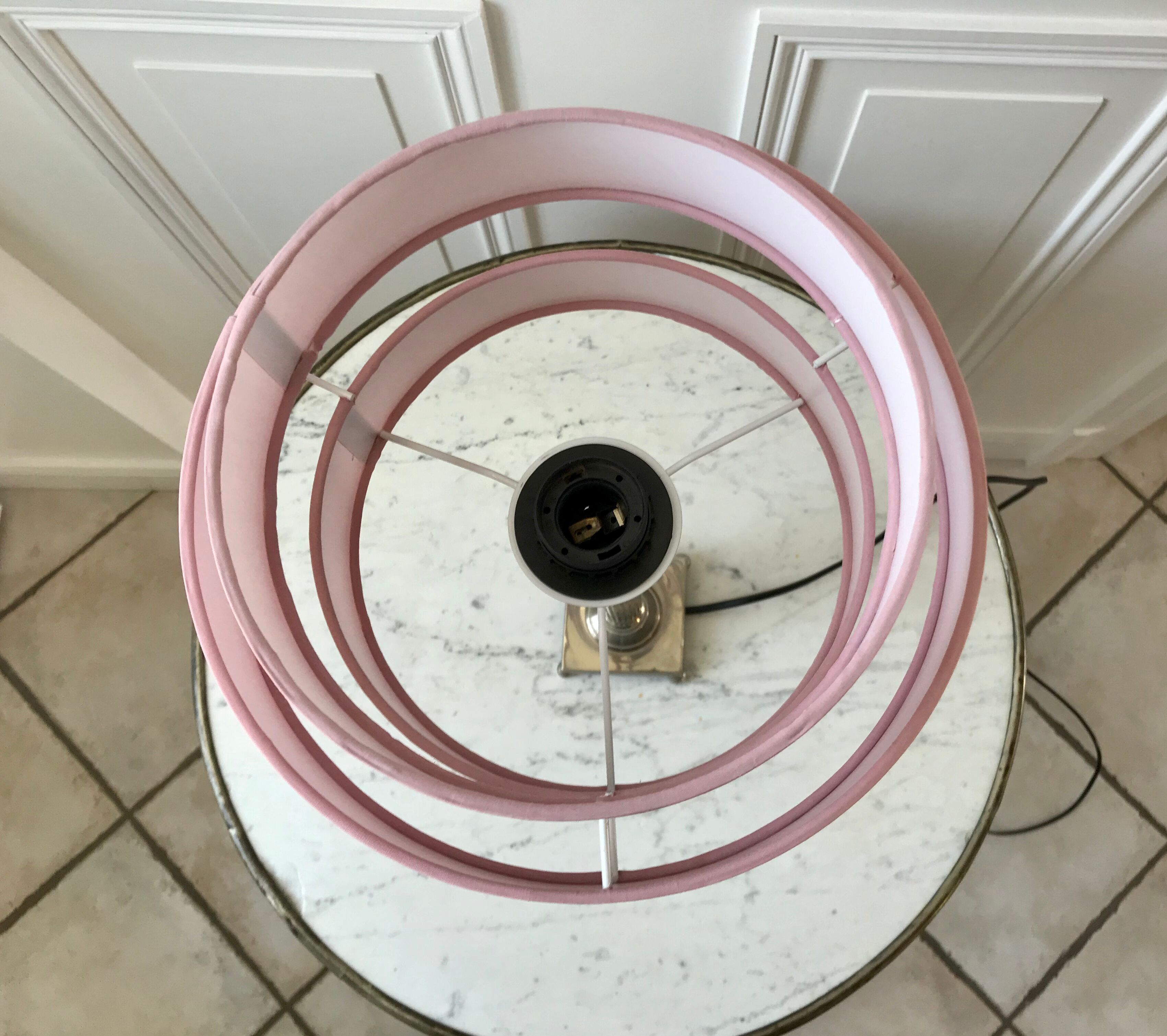 Silver metal lamp 50s