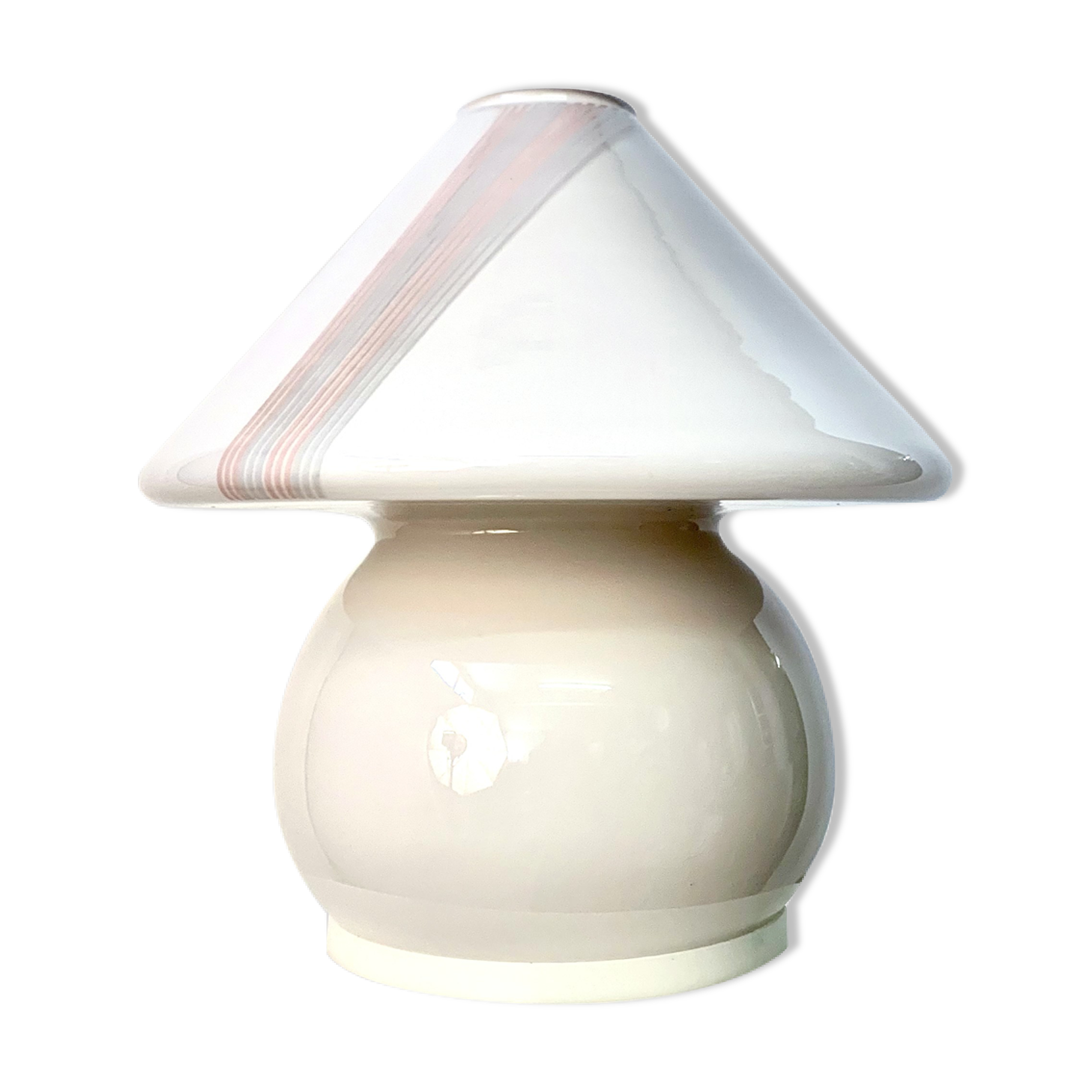 Lampe "champignon" en verre des années 70/80