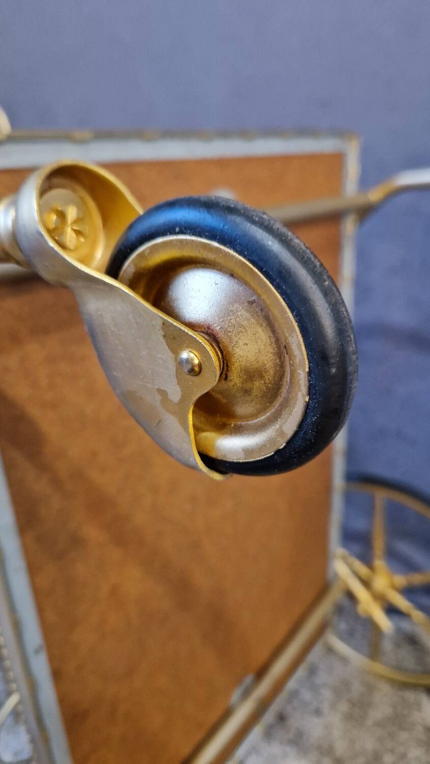 Brass rolling trolley