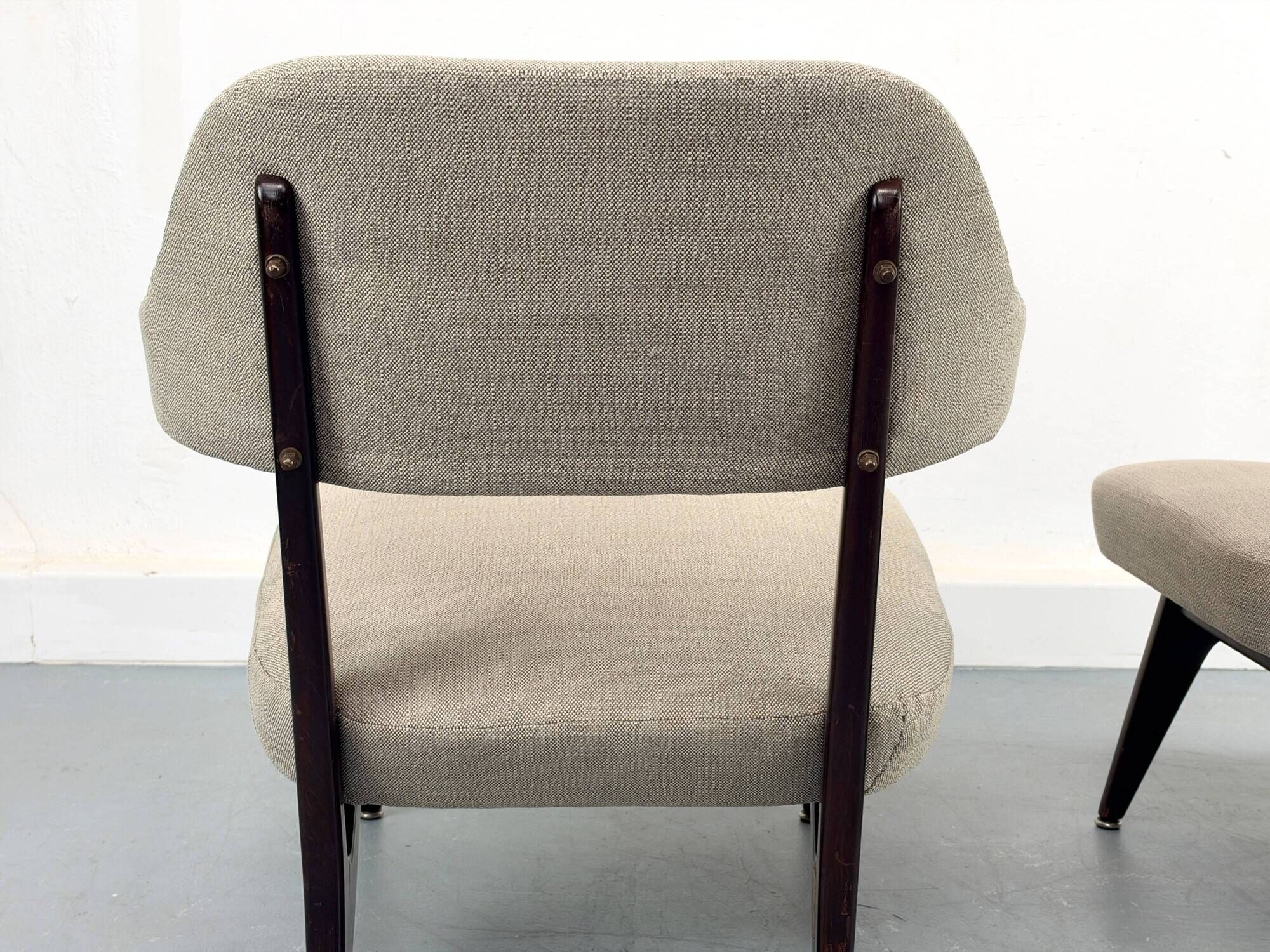 Lounge chairs with new fabric, 1950s, Set of 2