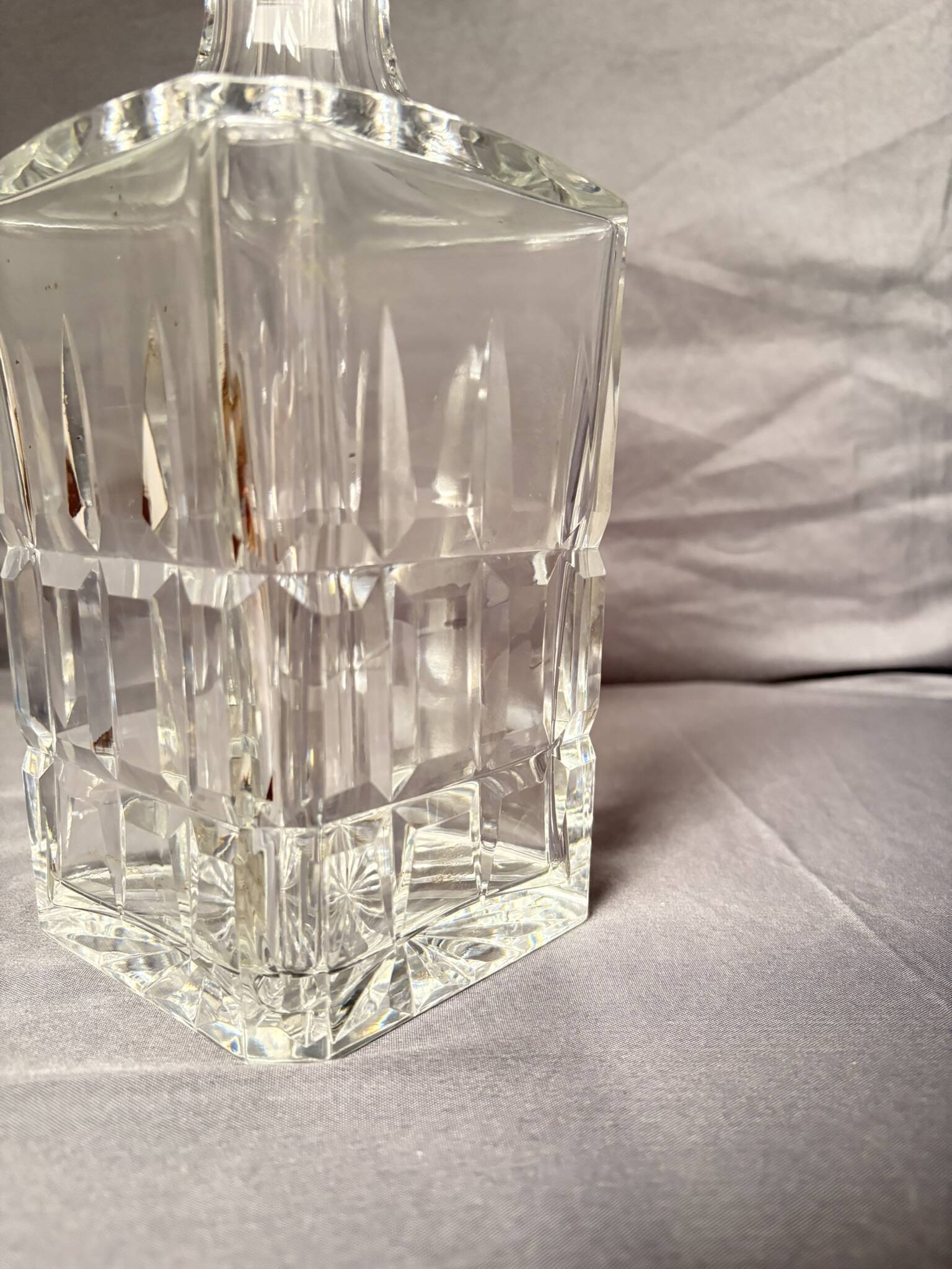 Crystal whisky carafe Saint Louis Model Manhattan (1980s)