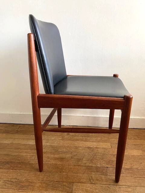 6 chaises teck scandinave vintage