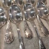 12 silver-plated coffee spoons by Christofle Marly, 13.6 cm
