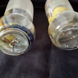 Ancien : paires de vase en verre pâte de verre peint