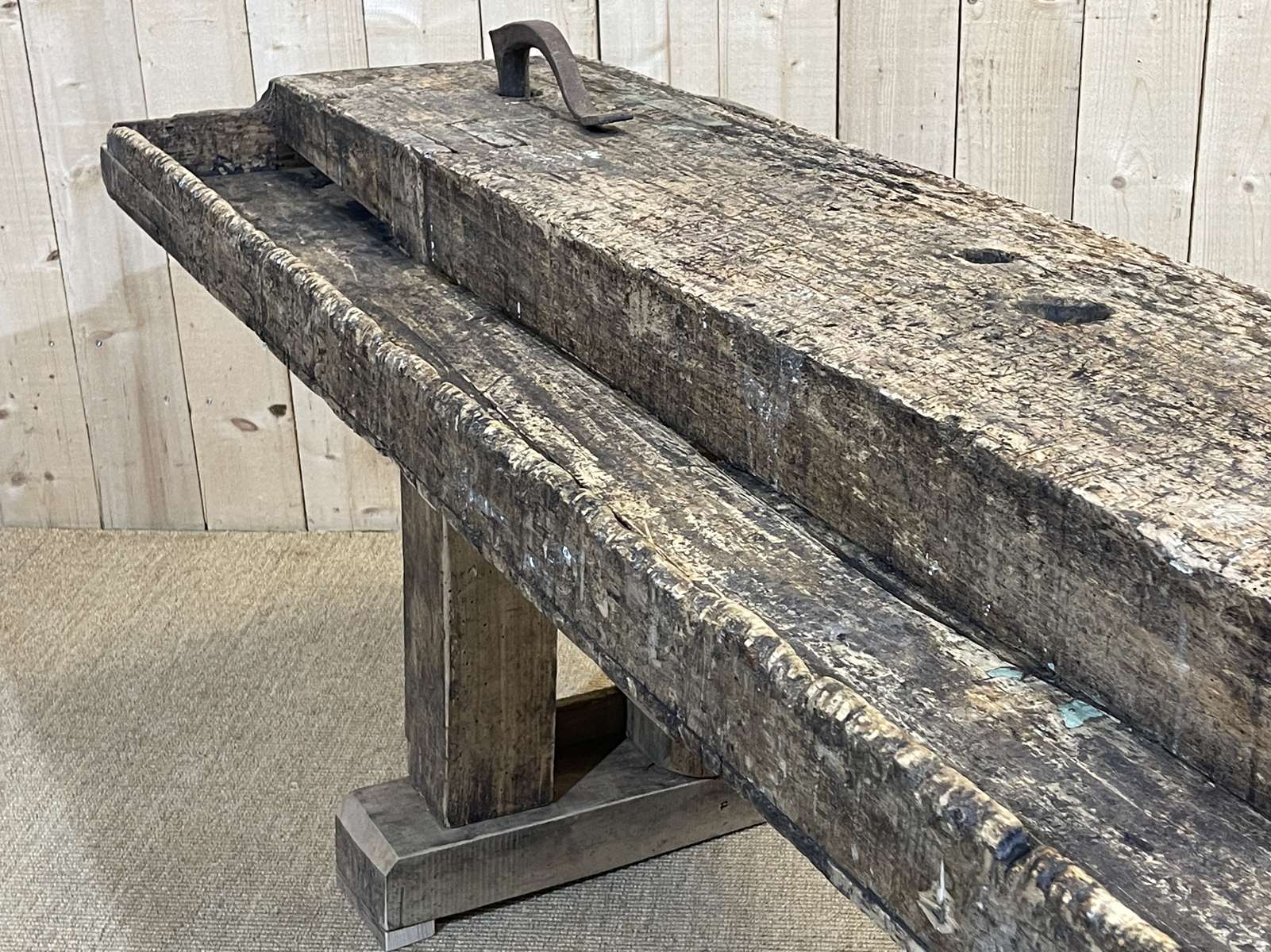 1930s carpenter's workbench in oak, poplar and beech