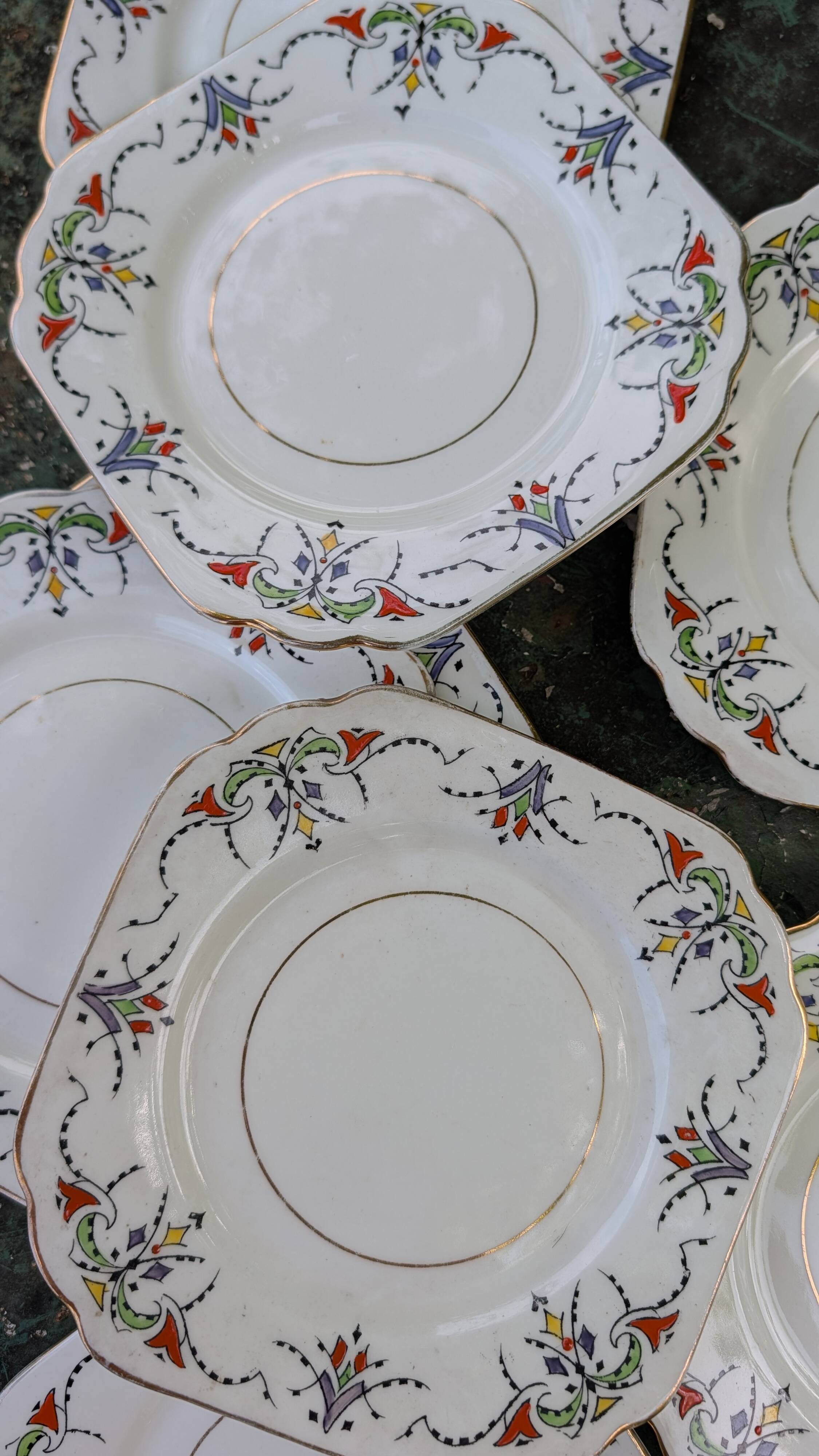 Art Deco English plates Gladstone