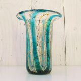 Thick glass vase vintage Scandinavian design