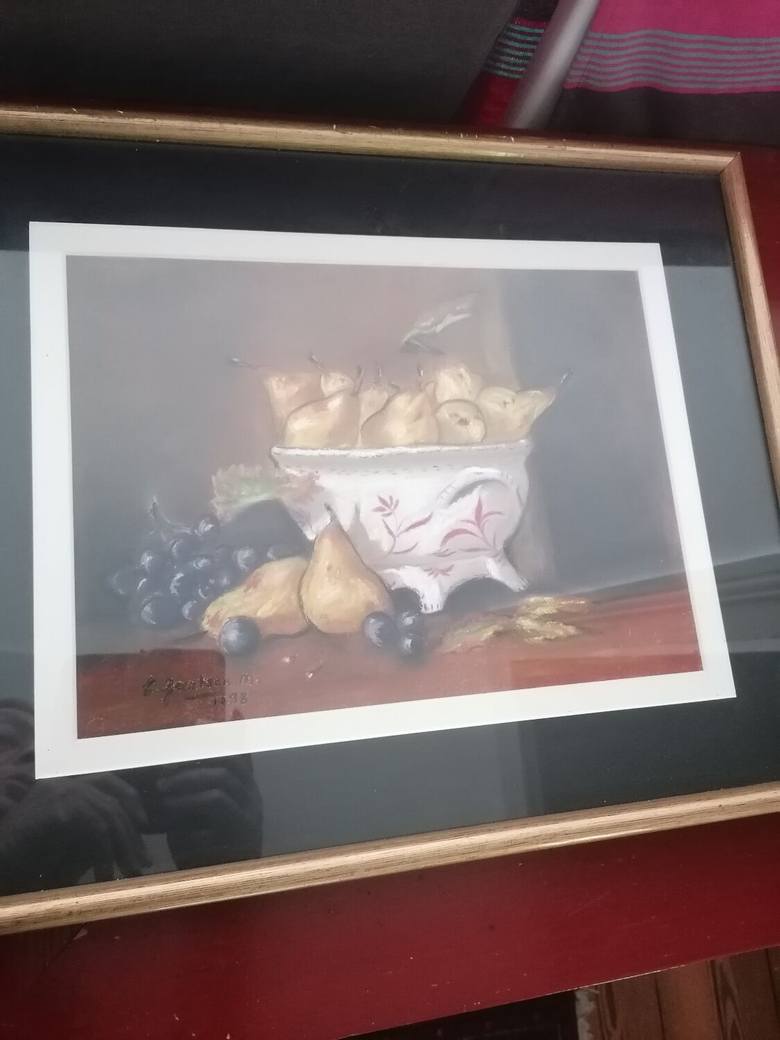 Nature morte Poires et raisins