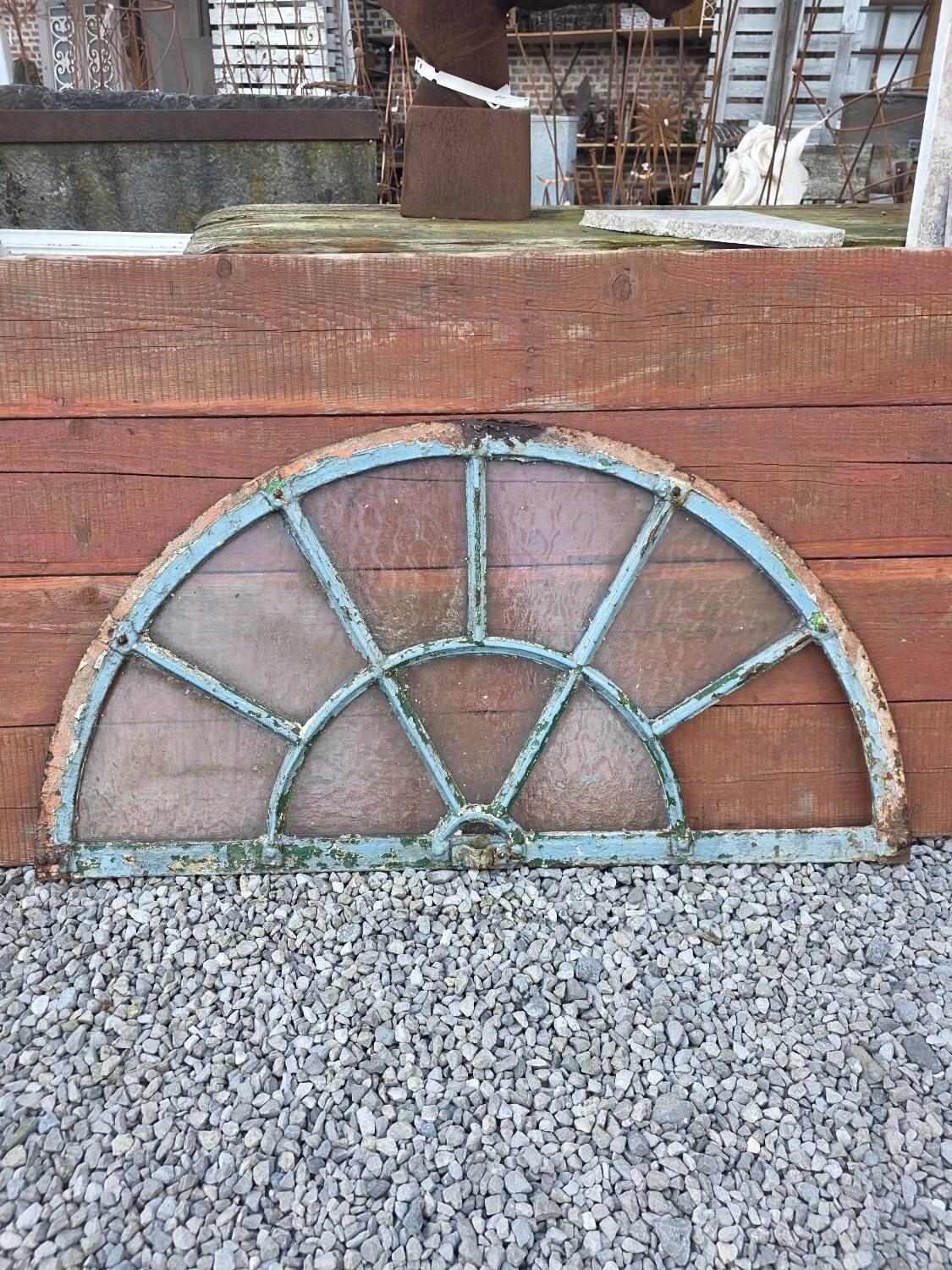 Old wrought iron full riveted gates from the 19th century.