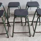 Industrial stools, Gaston Cavaillon for Mullca, vintage