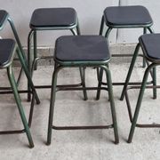 Industrial stools, Gaston Cavaillon for Mullca, vintage