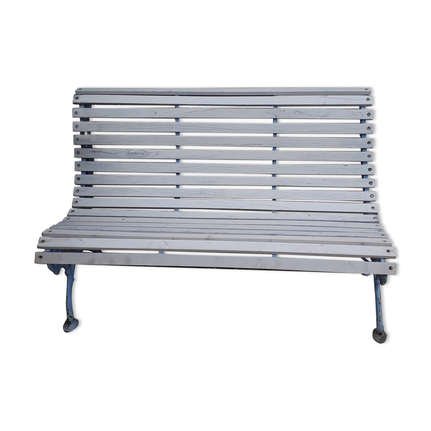 Garden bench or interior feet hoof wrought iron wood