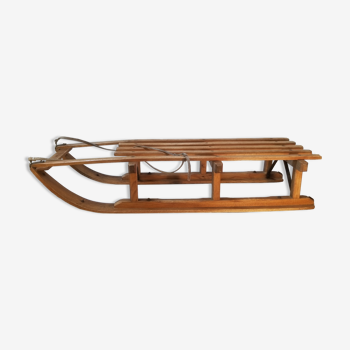 Old wooden sledge large size - 104 cm