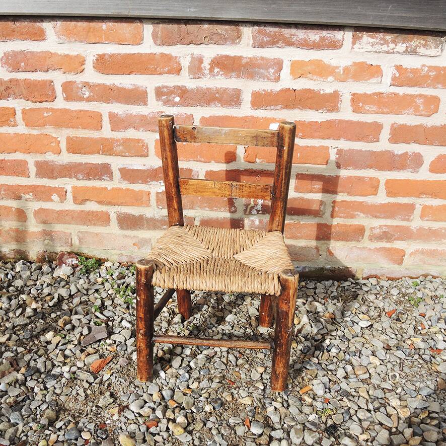 Old Straw Chair for Children