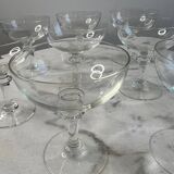 Set of 9 stemmed glasses