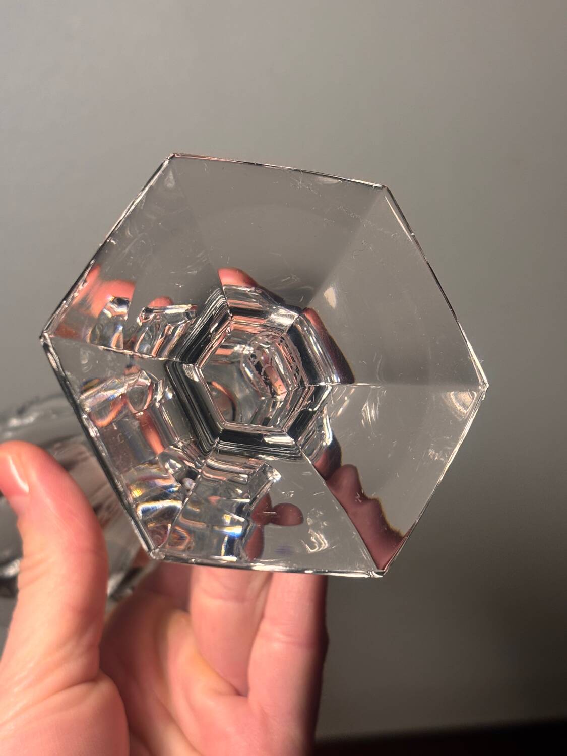 Baccarat Harcourt flute, 1841, signed