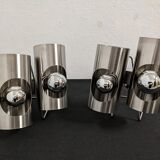 Pair of double wall lamps space age of the 60s/70s