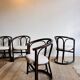 4 Chaise Bambou rotin  modele ‘barrel’ 70’s