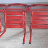 Lot de 4 chaises tolix t1 par xavier pauchard, vintage 1960.